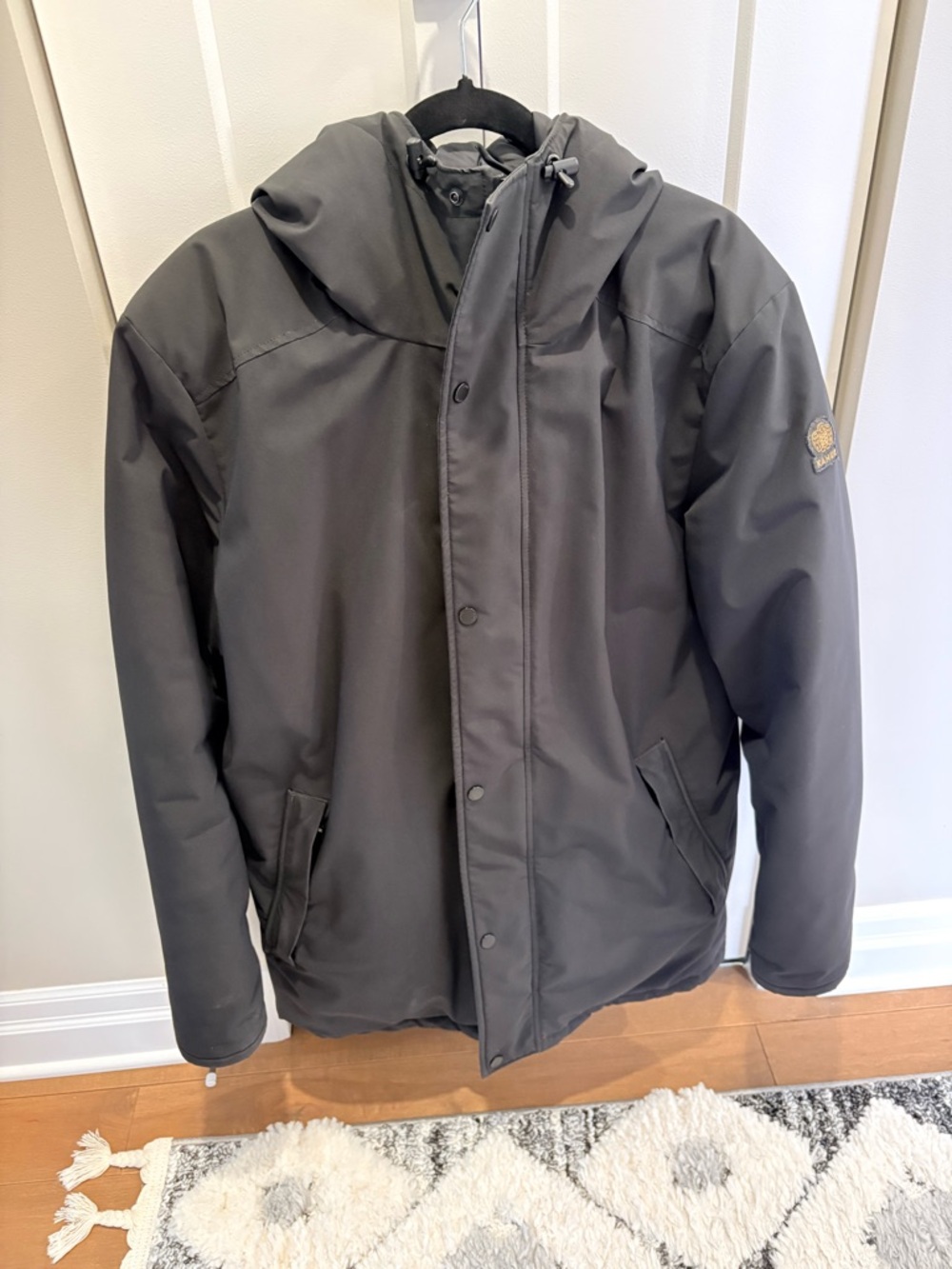 Men's Hooded Puffer Coat Black